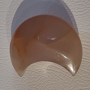 Fire quartz crystal moon carving